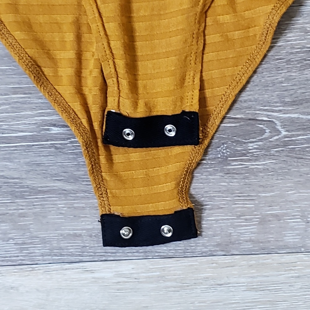 Mustard Ruffle Layer Bodysuit - Picture 4 of 4